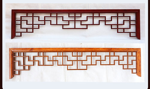 鄢陵中式花格吊顶门楣挂落仿古落地罩在实际案例中的展示