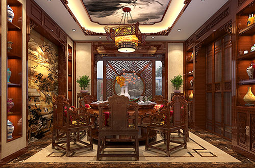 鄢陵温馨雅致的古典中式家庭装修设计效果图