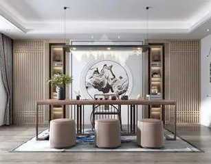 鄢陵新中式风格茶室如何规划设计